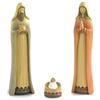 PABEN Natività Sacra Famiglia in Resina, 30 cm, Effetto Legno, Stile Presepe 3 pezzi