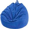 Mateju Pouf Poltrona a Sacco, Pouf Letto Singolo Morbido, Pouf Sacco di Fagioli Senza Riempimento, Pouf Poltrona di Fagioli per Adulti e Bambini, per Interni Esterni e Soggiorno (L,Blu scuro2)