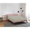 GLHOME Idee per la casa Lenzuolo sotto con Angoli Elastici Coprimaterasso 100% Puro Cotone Lenzuola Copri Materasso in Vari Colori Tinta Unita - Tortora - Piazza e Mezza