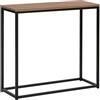 Beliani Tavolino consolle Nero/Legno Scuro