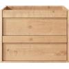 UEV Mobile Lavabo Sospeso da 60 cm, Due Cassetti con Ampio Spazio di Stoccaggio, Cassetti con Sistema di Chiusura Ammortizzata, 60 x 45 x 46 cm, Naturale (Lavabo Non Incluso)