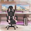 WOLTU Sedia Gaming con Massaggio, Poltrona Ufficio Ergonomica, Ampia Sedia Girevole Imbottita per Computer con Cuscino Lombare Massaggiante, Carico 150 Kg, Tessuto a rete Nero+Rose,GS15swr