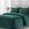 Tribeca Living Set copripiumino oversize in velluto, lussuoso, 2 pezzi, per letto singolo, in velluto super morbido, con chiusura ad abbottonatura nascosta, verde acqua