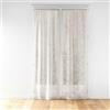 Douceur d'Intérieur Karla Coppia di Tende a Vetro con Passanti, 2 x 70 x 240 cm, Tessuto Intrecciato e Applique, Tortora