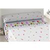 Degrees home - Sirena - Lenzuola per bambini da 105 x 190 - Set di lenzuola per bambini da 105 x 190 - lenzuola 50% cotone 50% poliestere - 3 pezzi - grigio