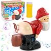 DONGTATA Macchina Automatica delle Bolle di Babbo Natale - Giocattolo Elettrico Divertente con Effetto Pupù per Bambini DONGTATA