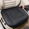MYMM Protezione sedile auto, confortevole e traspirante Four Seasons generale in cuoio bambù carbone interno respirabile, auto accessori, tappetino coperchio per ufficio sedia (Nero)