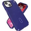 Speck Custodia per iPhone 15 - ClickLock antiscivolo Interlock, MagSafe, presa di protezione contro le cadute - per iPhone 15, iPhone 14, iPhone 13 - 6,1 pollici - Presidio2 Grip Future blu/viola