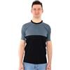 Champion Legacy Athleisure-Color Block S/S Crewneck T-Shirt, Nero/Grigio Pastello, XXL Uomo