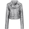 KHIRVWL Offerte Lampo del Giorno Giacca in Pelle Donna Bomber Autunno Inverno Chiodo Giacca in Ecopelle PU Giacca da Moto Outwear Colore Solido Manica Lunga Cerniera Slim Bomber Jacket Giubbotto