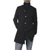 VEQUÈ Cappotto Classico da Uomo Invernale Cappottino Lungo Soprabito Effetto Lana Giaccone Elegante Linea Sartoriale Made In Italy (IT, Testo, M, Regular, Regular, Nero)