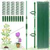 FENGJIAHUI (110 PCS) Tutori per Piante, 20 Pezzi Sostegno per Piante, Viene Fornito con 40 Moschettoni con 10 Tubi di Srolunga, Bastoni Piante Supporto, Bastoncini per Fiori, Supporti per Orchidee
