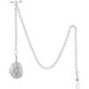 ManChDa Albert Chain, orologio da tasca, catena a T con ciondolo a bussola, catena a 2 ganci antichi Fob T bar da uomo, Catena orologio da tasca con catena, orologio da taschino, da uomo, catena per