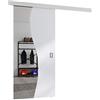 Mirjan24 Sistema Porta Scorrevole Fala con Specchio Anteriore Set Completo per Porte Scorrevoli Partizioni Interne Porte Interne Universale Porta Scorrevole Porta Scorrevole Con Chiudibile Automatico