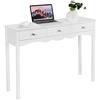 COSTWAY Tavolo consolle, Bianco, 100 x 32 x 75 cm