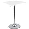 Brigros WeHome - Tavolo Bar, Tavolino Alto, Tavolino Da Salotto Regolabile In Altezza, Tavolo Quadrato O Tavolo Rotondo, Tavolo Cucina Disponibile In Diversi Colori (White, Quadrato)