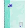 Oxford Quaderno A4 a quadretti, 80 fogli, forato, verde menta