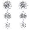 LONAGO Orecchini a forma di fiocco di neve in argento Sterling 925 bianco fiocco di neve orecchini gioielli per le donne