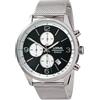 Lorus Orologio analogico al quarzo da uomo con bracciale in pelle e metallo, Argento/Nero - RM317HX9