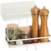 Robin Goods® 2X Ripiano Frigorifero, Magnetico - ripiano sospeso con 2 Ganci - ripiano da Cucina per spezie in Metallo - Organizer Fino a Un Massimo di 6 kg di carico (2 Pezzi - Bianco)
