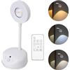 Vicloon Applique da Parete per Interni, Faretti da Parete con 3 Modalità di Colore, Lampada da Parete a LED con Ricaricabile USB, Lampada a Muro Rotazione di 360° Luci da Parete con Telecomando Bianco