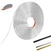 MeYuxg Modanatura Adesiva Autoadesiva, PVC Listello Decorativo Flessibile, Bordo Adesivo per Pareti, Battiscopa Adesivo Adatto per Camera da Letto, Bagno, Cucina, Parete,Soffitto(Bianco-8M-8MM-2.8MM)