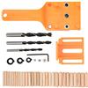 Joyzan Kit Guida Di Perforazione, Dima Fori A Tasca 6 8 10mm Guida per Spinatura Legno Angolo Lavorazione Falegnameria Posizionatore Oblici Clip Posizionamento Regolabile Foratura Puncher Locator Carpenteria