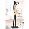GILDE Dorada, statuetta in resina, oro/nero, motivo donna, altezza 45 cm, larghezza 12 cm, profondità 8,5 cm, decorazione per la casa, idea regalo