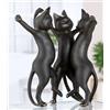 GILDE Statuetta Gatto in resina nera, effetto metallico, gatto, altezza: 30,5 cm, larghezza: 26 cm, profondità: 21 cm, decorazione, scultura, accessorio per la casa, regalo