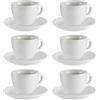 San Ignacio Set 6 tazze caffè porcellana bianca c plat collezione VESSIA