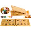 Toys of Wood Oxford TOWO Gioco da tavolo Kalaha con tavola di legno pieghevole e ciottoli in pietra naturale-Giochi da tavolo per famiglie -Giochi di Mancala Gioco strategico per bambini Adulti