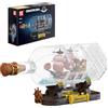 Mould King 10085 Nave pirata in bottiglia Blocchi da costruzione The Queen Revenge Barca a vela Blocchi da collezione modello nave regalo per bambini a partire da 8 anni (885 pezzi)
