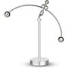 ThinkTop Sollevatore di pesi arte cinetica equilibrio in acciaio equilibrio fisico decorazione eduecational per casa ufficio scrivania (argento)