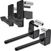 Kipika Set di ganci a J e supporto per piastre per Power Rack da 5,1 x 5,1 cm con foro da 1,5 cm o 2,5 cm, accessori per squat rack per allenamento di forza e stoccaggio pesi - Adatto a dischi