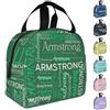 LLLGSH Borsa portapranzo Personalizzata, Lunch Tote Box Personalizzato, Borsa Termica Personalizzata per Il Pranzo con Nome per Donne, Uomini e Bambini, per Scuola, Ufficio, Lavoro, Picnic