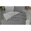 IL BOTTEGONE Set Copripiumino Singolo Bicolor Double Face Microfibra Made in Italy con Federa - Colore: Grigio