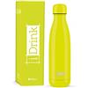I-Drink - Borraccia Termica in Acciaio 350/500/750/1000 ML (500 ML, Giallo)