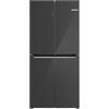 BOSCH Frigorifero multidoor con porte in vetro a libera installazione, serie 4, 189.5 x 85.5 cm Graphite - KMC85LEEA
