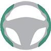 BROVACS SWT2021GN - Coprivolante per auto in pelle scamosciata, universale, antiscivolo, a forma di D, 35,5-40,6 cm, segmentato, custodia protettiva segmentata in ABS scamosciato velluto verde