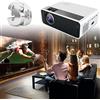 ASHATA Proiettore, 1500 Videoproiettore HD 4K 150 '' Proiettore Cinematografico LCD per Home Cinema con Telecomando Supporto 720P WiFi 1080P VGA AV USB (Spina europea)