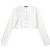 United Colors of Benetton Maglia Coreana M/L 1090C500L Maglione Cardigan, Bianco, 160 cm Bambina