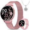BANLVS Smartwatch Donna, 1.27" Orologio Fitness con Chiamata Bluetooth, 110 Modalità Sportive, Ciclo Mestruale, Cardiofrequenzimetro SpO2, IP68 Impermeabile Smartwatch per Android iOS Rosa