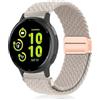PaceBid 20mm Nylon Cinturino per Garmin Forerunner 165/170/Vivoactive 6/5 | per Garmin Forerunner 165 Music/245/645/570 42mm/70 43mm,Approach S50/S44/S42, Magnetica Intrecciato Cinturini, Starlight