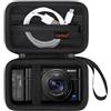 Canboc Custodia per Sony RX100 VII/ RX100 VI/ RX100 V/ RX100 IV/ RX100 III Fotocamera Digitale Compatta, Point and Shoot Vlogging Borsa per Fotocamera, Nero