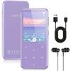 AGPTEK Lettore MP3 Bluetooth 5.3, Lettore Musicale da 64 GB in Metallo, Schermo da 2,4, qualità Sonora HiFi, MP4 con Pulsanti Touch, Altoparlante, Radio FM, Registratore, 60 Ore di Musica - Viola