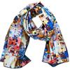 CANNCA Sciarpa da donna in seta con design artistico, scialle lungo di qualità, giovane ed elegante da donna. Sciarpa grande. Foulard Complemento originale presentato in omaggio, HH-13, Taglia unica