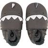 Bobux Fin Charcoal Shark. Scarpa per Neonato E Bambino in Morbida Pelle. (21-27 Mesi)