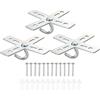 PATIKIL Soffitto Gancio Kit, 3 Set Croce Design Metallo Piastra Supporto Appendino Supporto Soffitto Ventilatore Luce Fisso per Sospensione Luce Lampadario