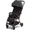 Leclerc Baby Passeggino Leggero INFLUENCER Nero Telaio Oro Rosa OMOLOGATO 22 KG