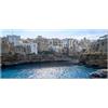 Lupia - Quadro moderno su Tela Canvas DEEP 65X143 cm, con paesaggi e localismi italiani, per casa, soggiorno, capezzale camera da letto, hotel, ufficio, PUGLIA - PANORAMA POLIGNANO A MARE
